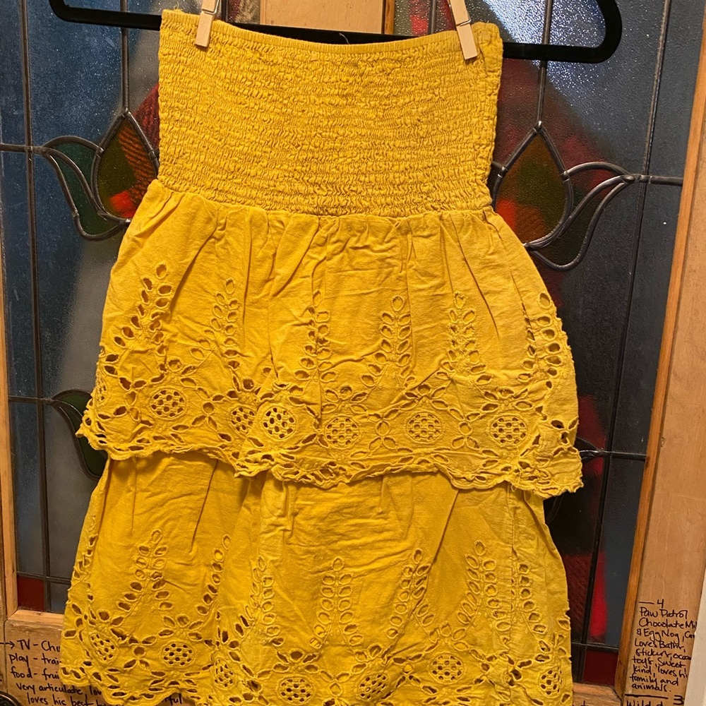 Lacy tube top dress